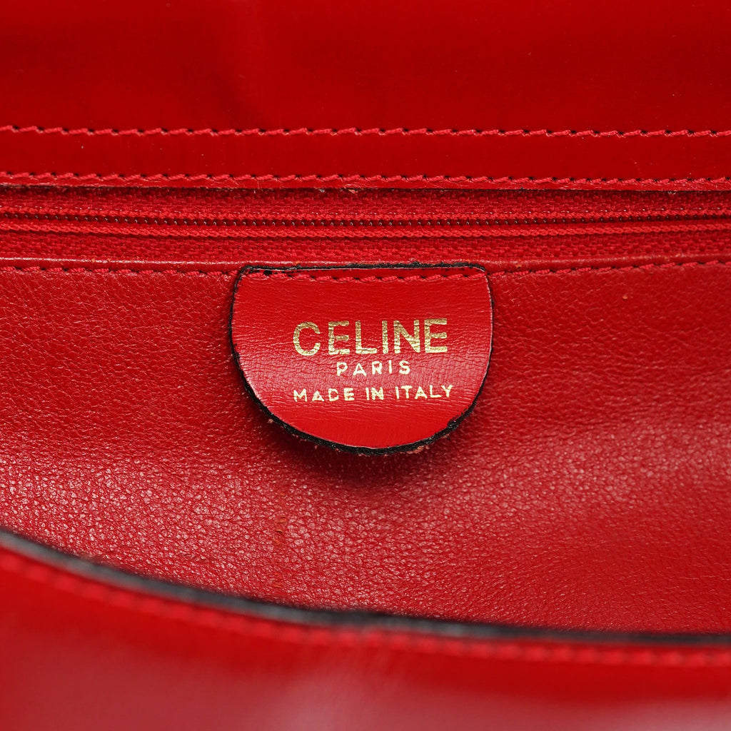 Large Red Leather Shoulder Bag