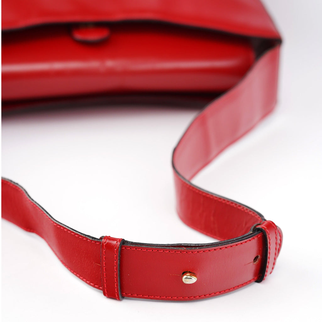Large Red Leather Shoulder Bag