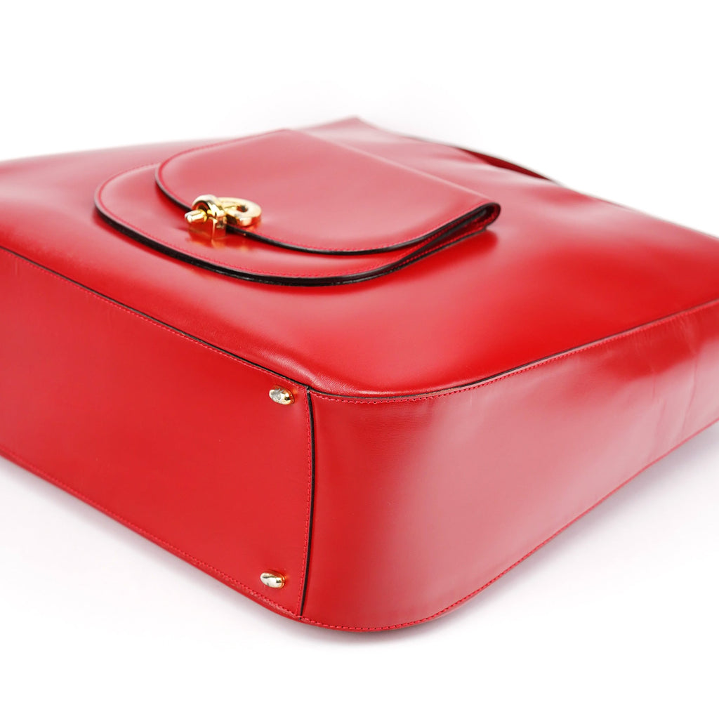 Large Red Leather Shoulder Bag