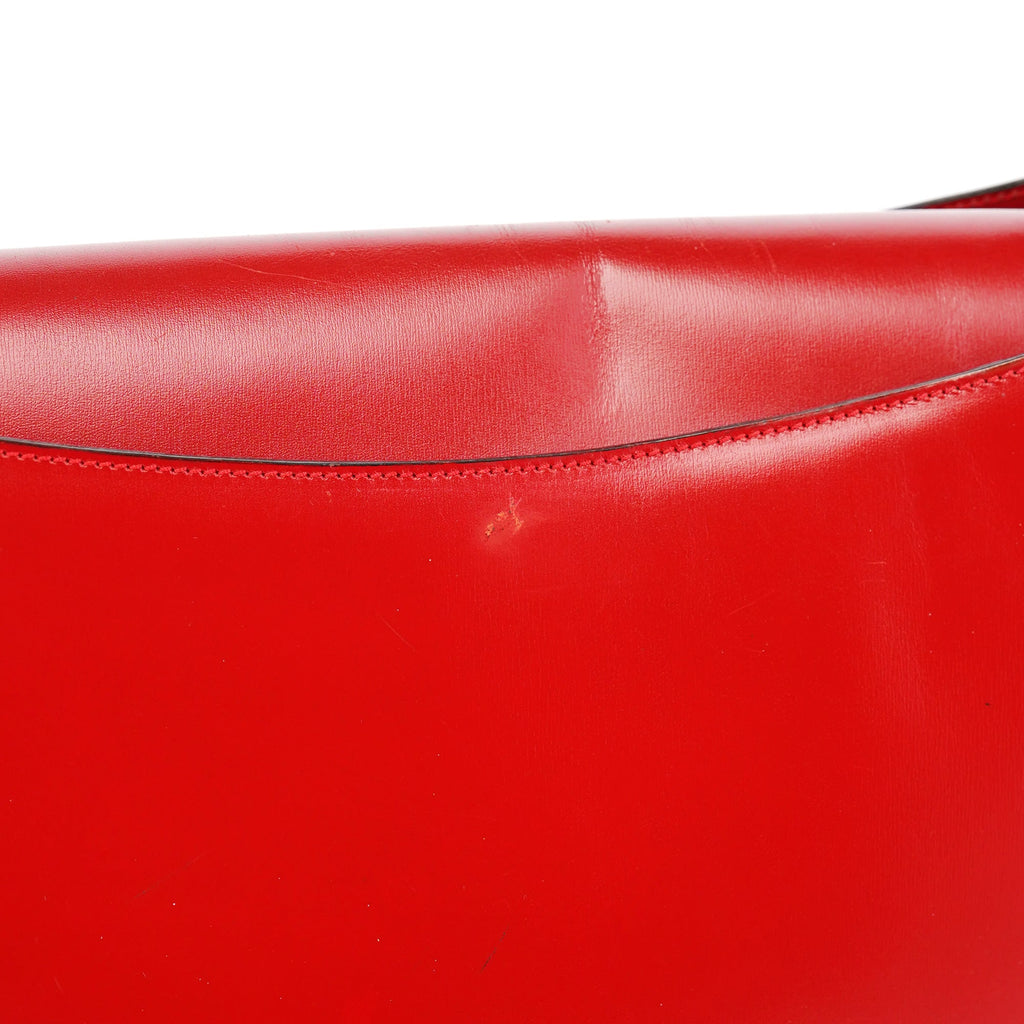 Large Red Leather Shoulder Bag