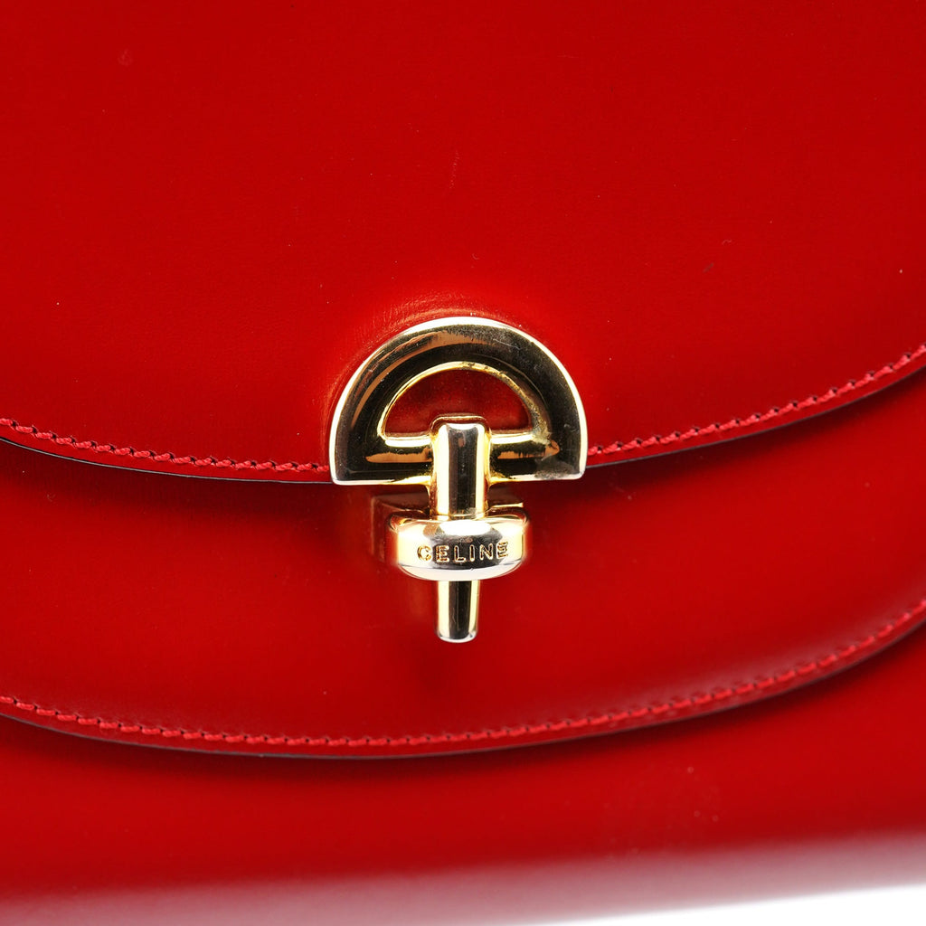 Large Red Leather Shoulder Bag