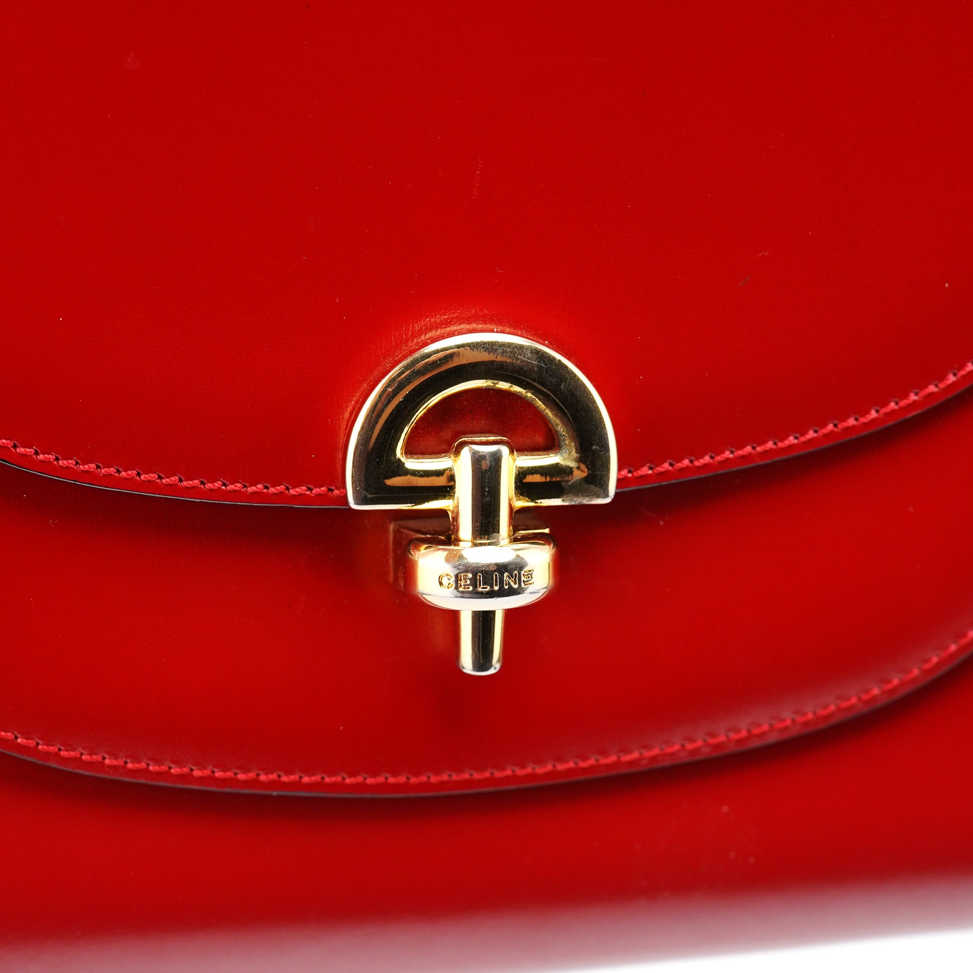 Large Red Leather Shoulder Bag