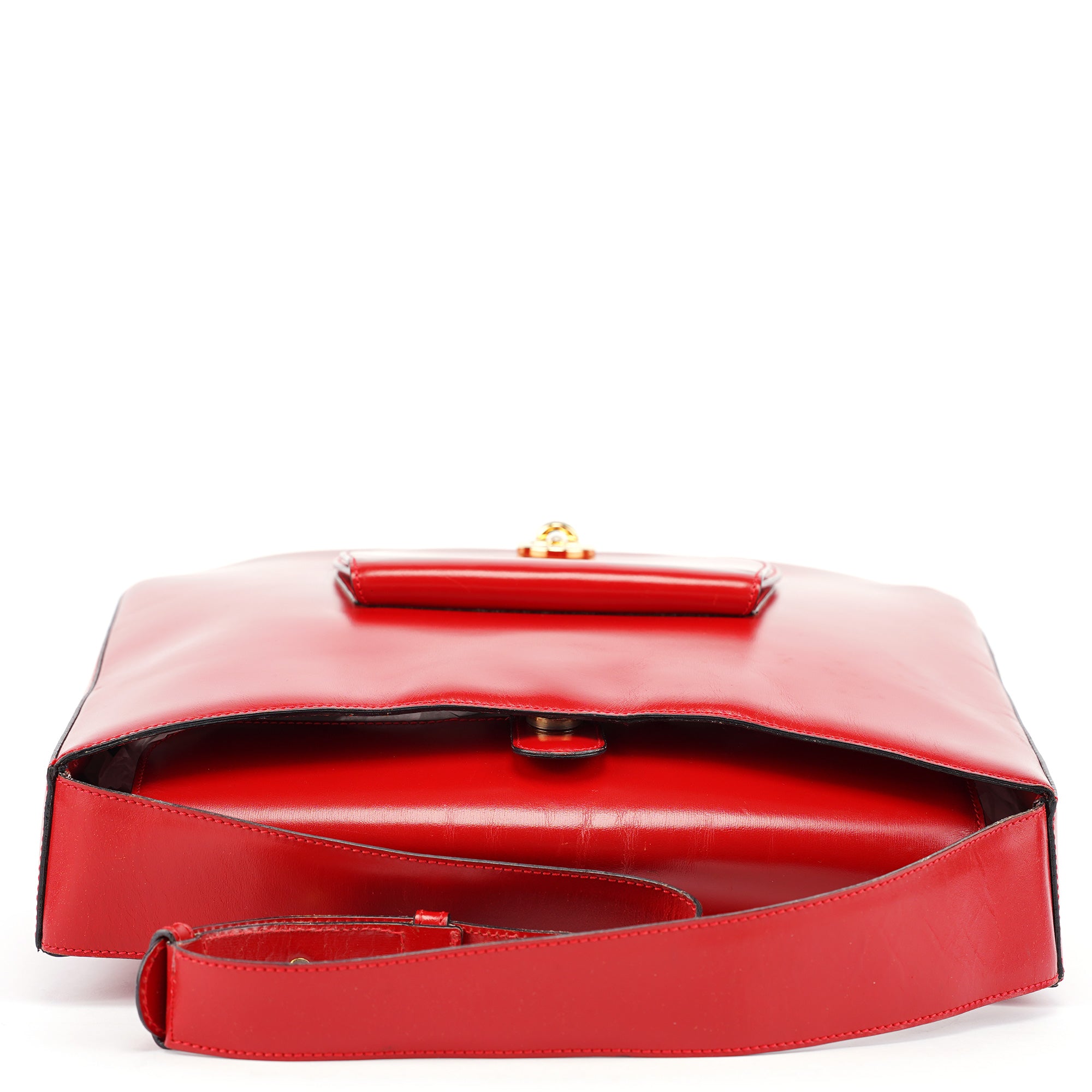 Large Red Leather Shoulder Bag