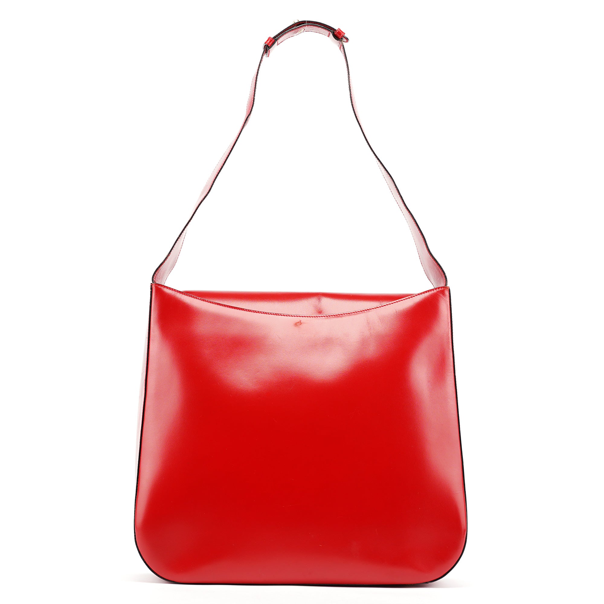 Large Red Leather Shoulder Bag