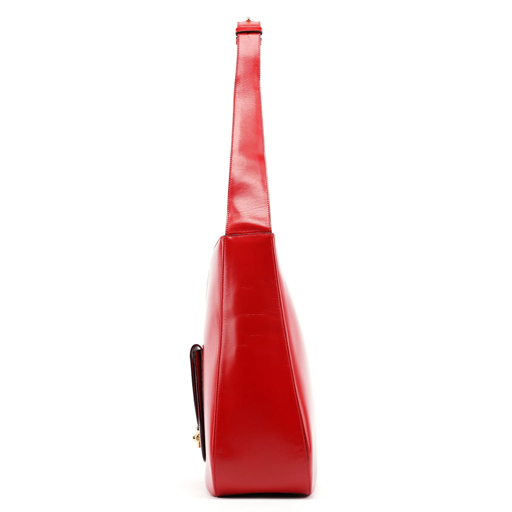 Large Red Leather Shoulder Bag