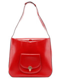 Large Red Leather Shoulder Bag