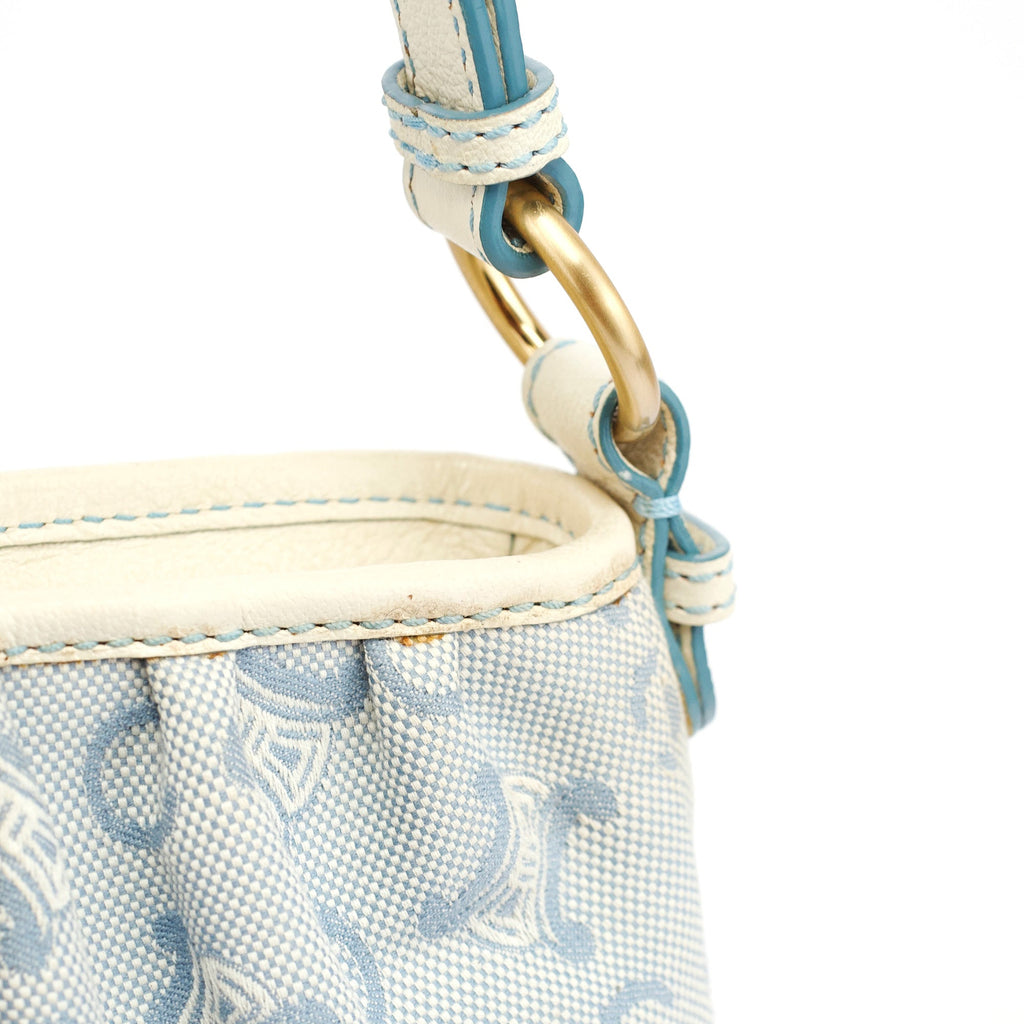 Light Blue Triomphe Mini Hobo Bag