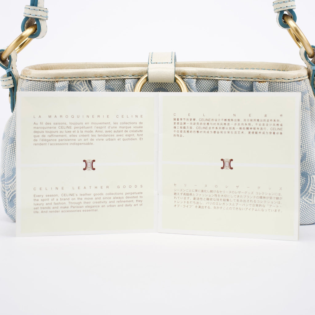 Light Blue Triomphe Mini Hobo Bag