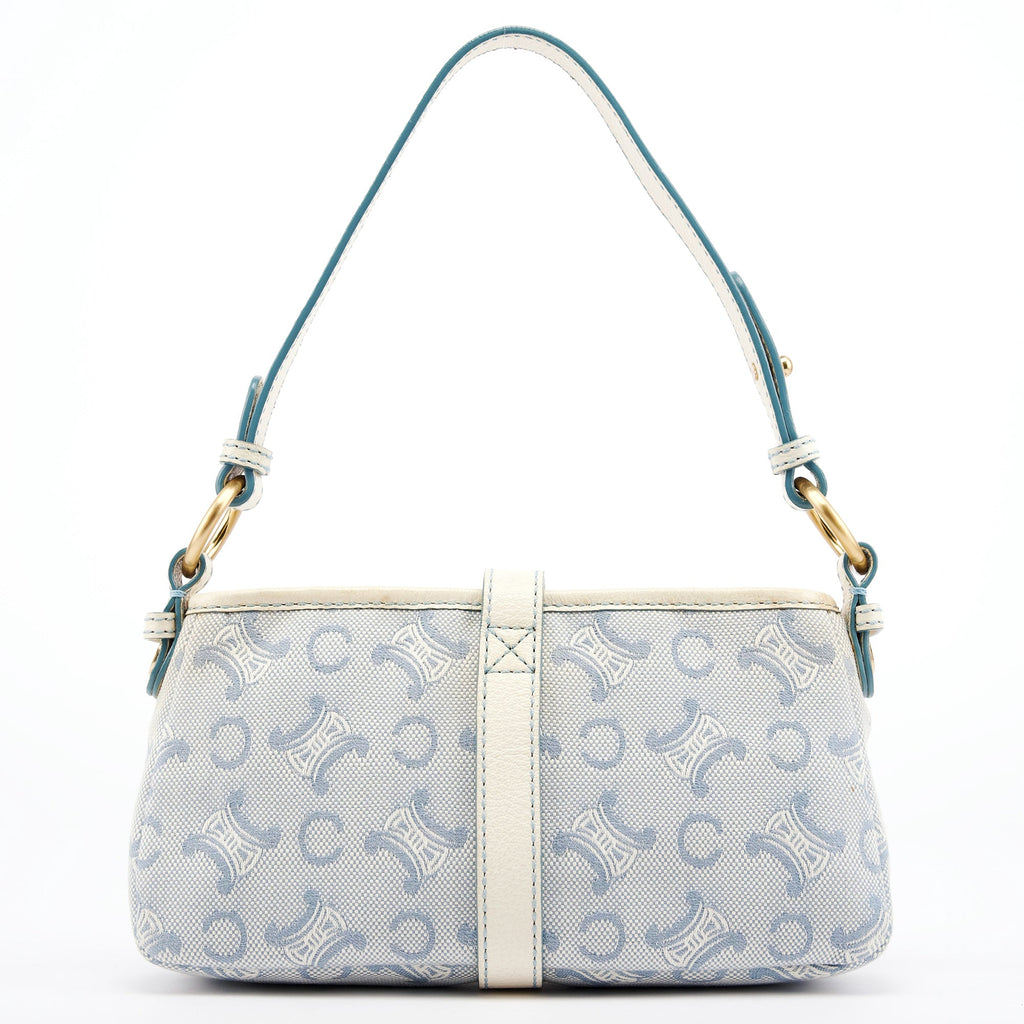 Light Blue Triomphe Mini Hobo Bag