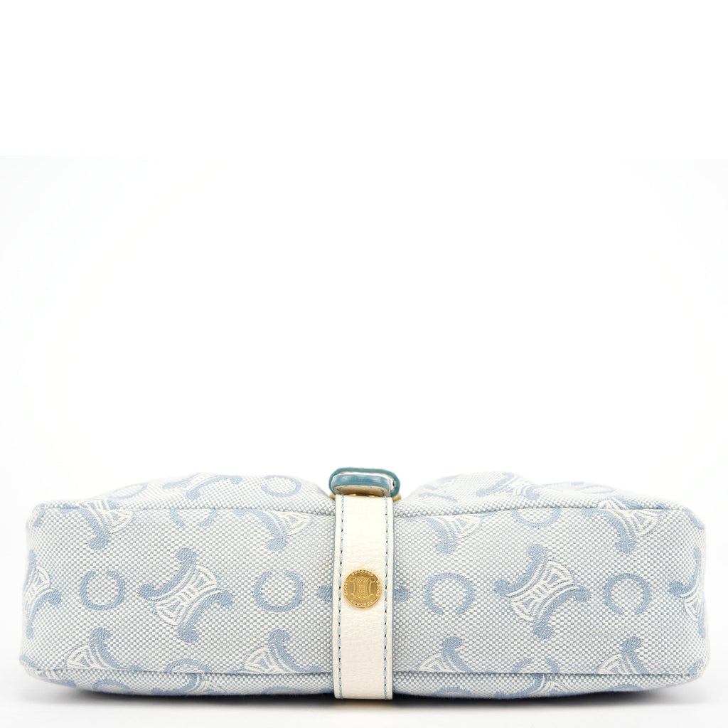 Light Blue Triomphe Mini Hobo Bag