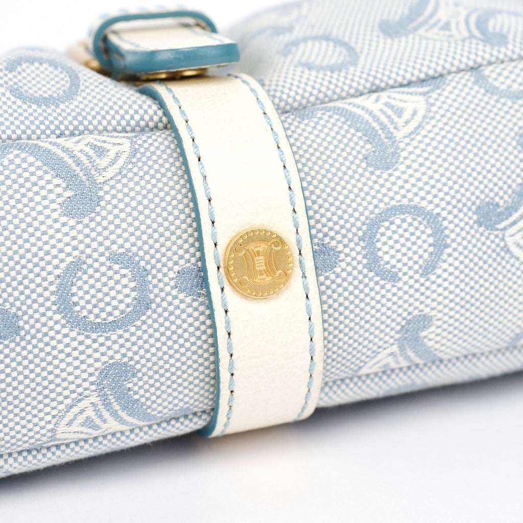Light Blue Triomphe Mini Hobo Bag