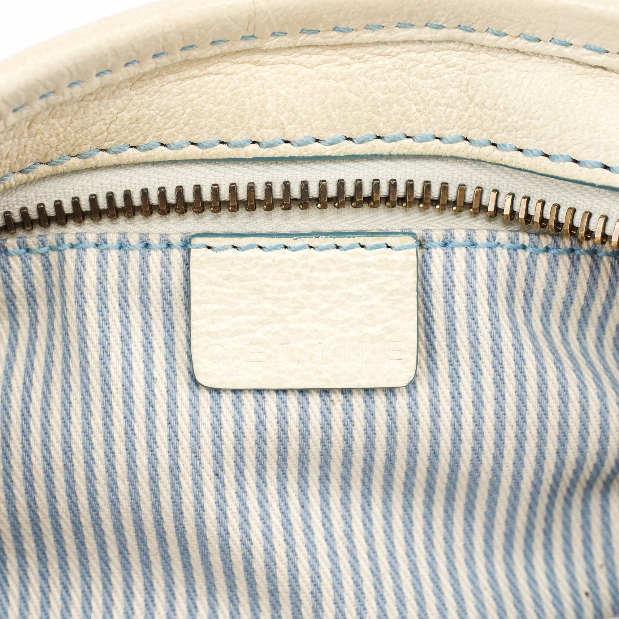 Light Blue Triomphe Mini Hobo Bag