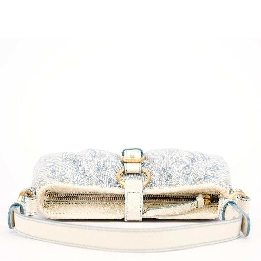 Light Blue Triomphe Mini Hobo Bag
