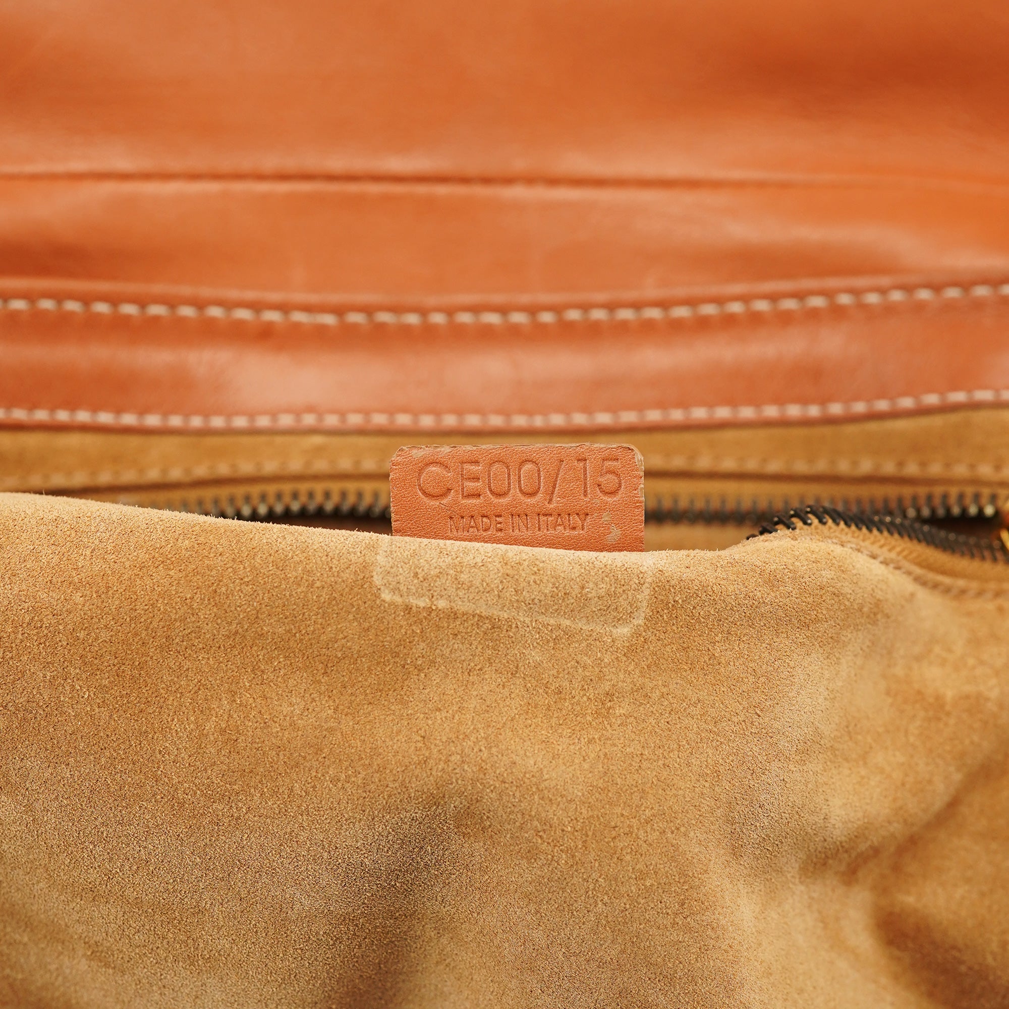 Light Brown Leather Belt Tote Bag