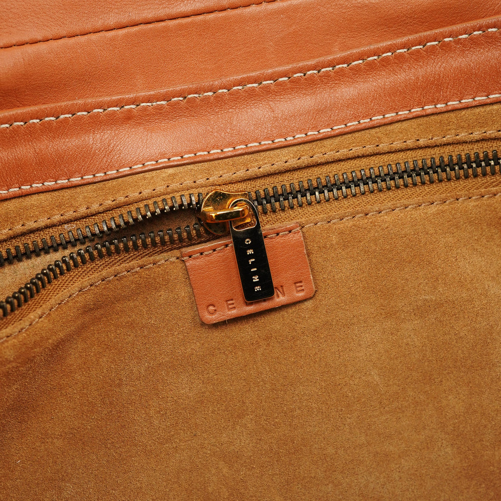 Light Brown Leather Belt Tote Bag