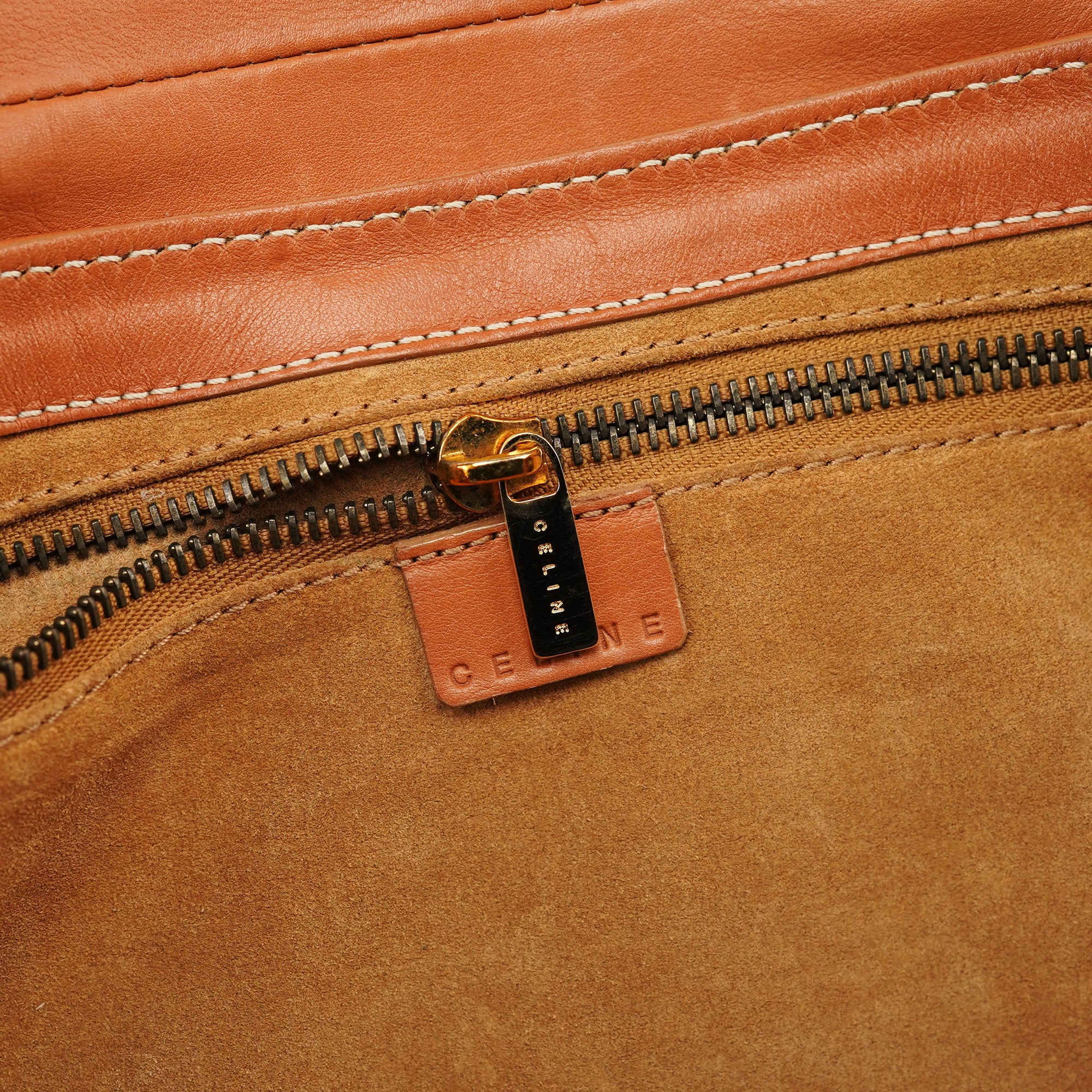 Light Brown Leather Belt Tote Bag