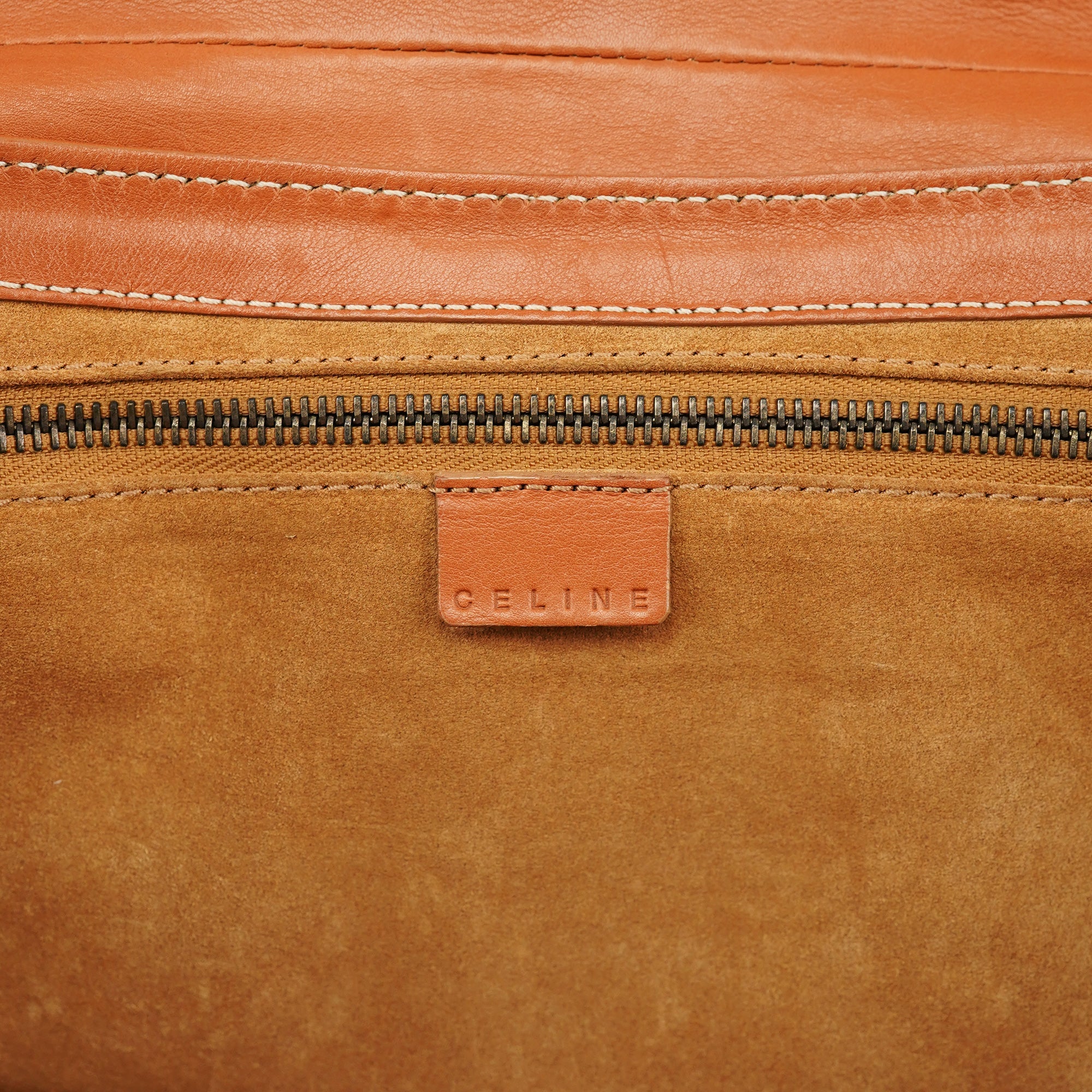 Light Brown Leather Belt Tote Bag