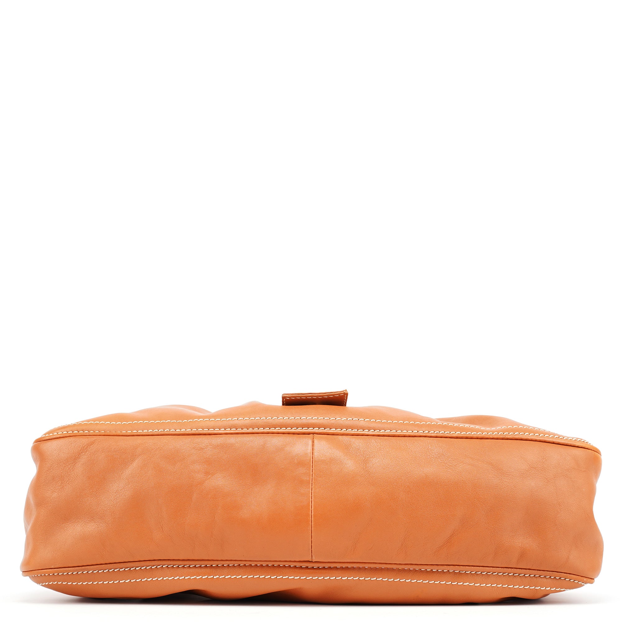 Light Brown Leather Belt Tote Bag