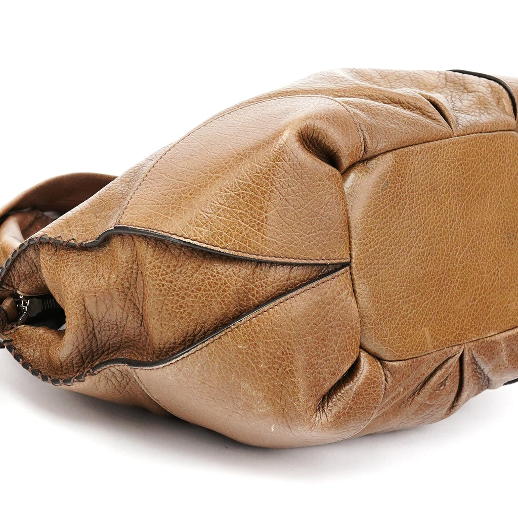 Light Brown Leather Bittersweet Shoulder Bag