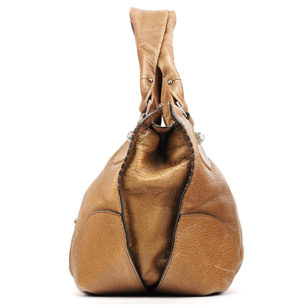 Light Brown Leather Bittersweet Shoulder Bag