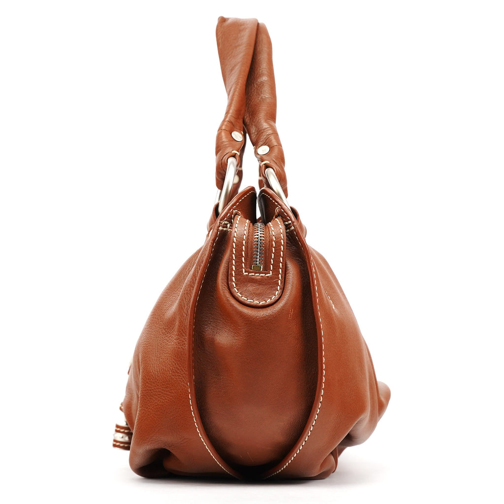 Light Brown Leather Bittersweet Shoulder Bag
