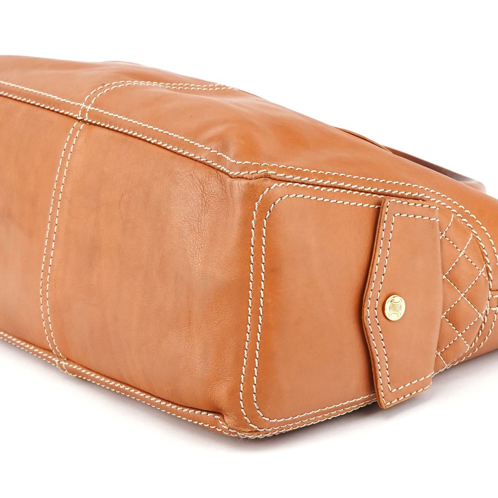 Light Brown Leather Boogie Tote Bag