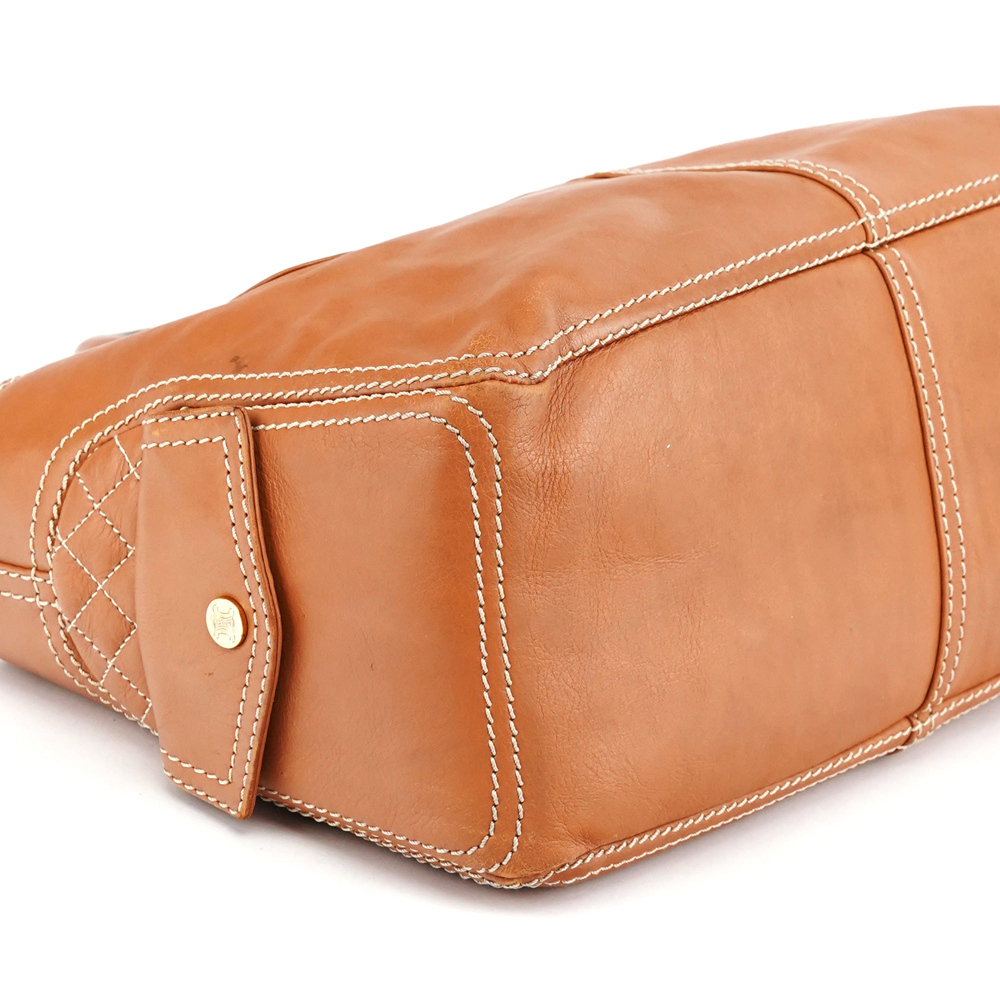 Light Brown Leather Boogie Tote Bag