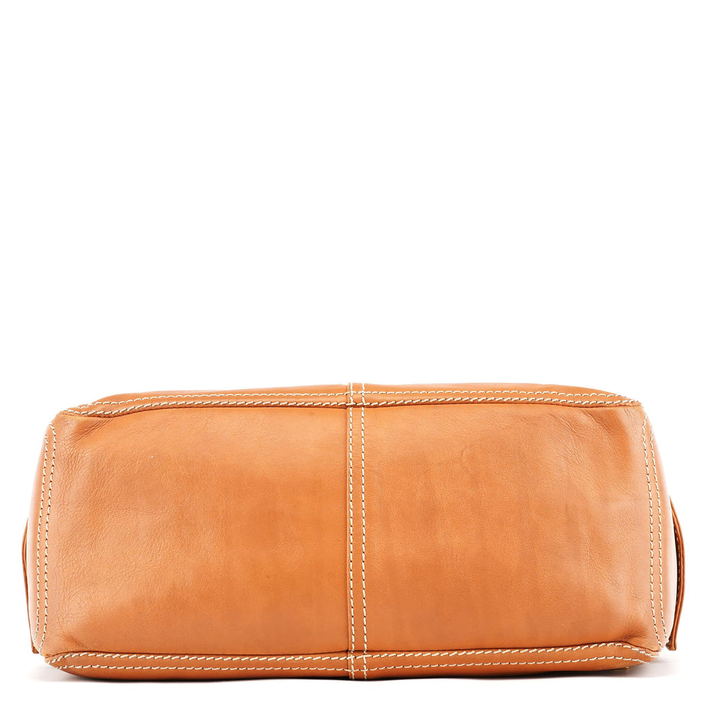 Light Brown Leather Boogie Tote Bag