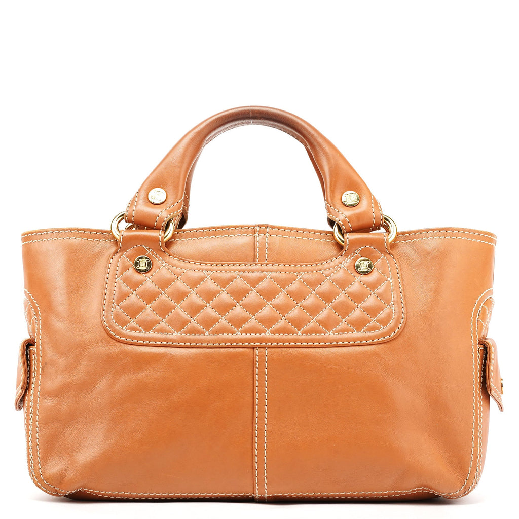 Light Brown Leather Boogie Tote Bag