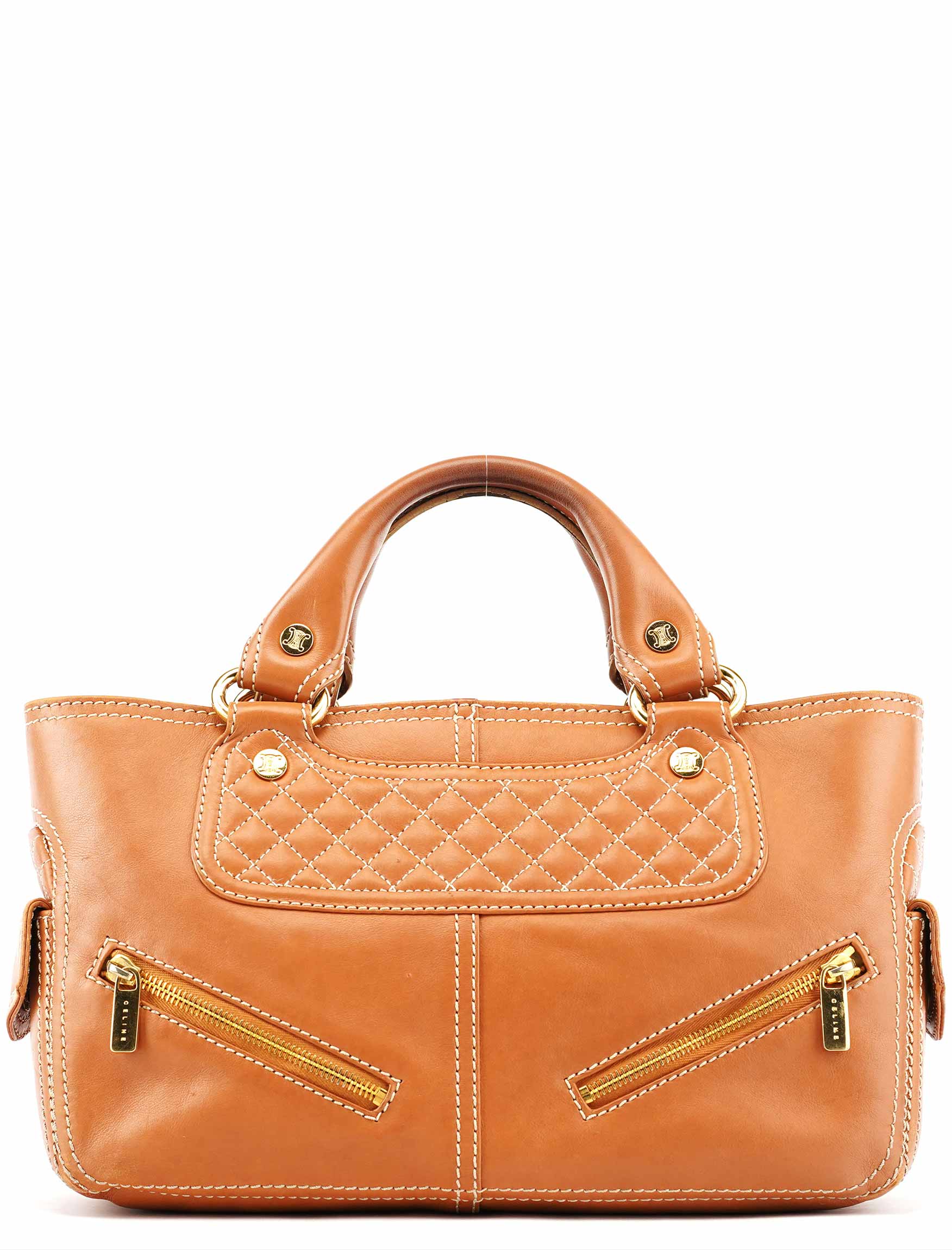 Light Brown Leather Boogie Tote Bag