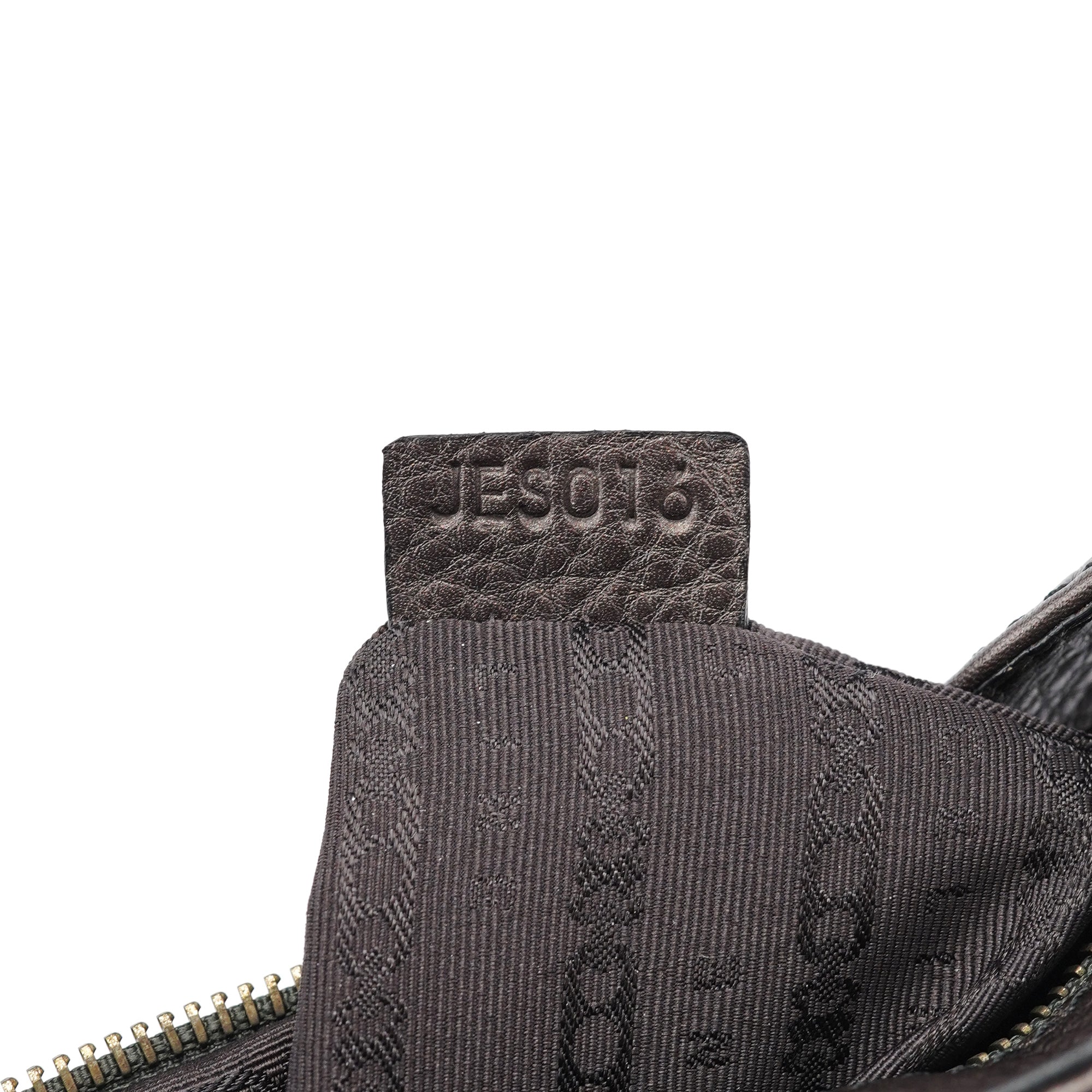 Metallic Brown Leather Belt Shoulder Bag