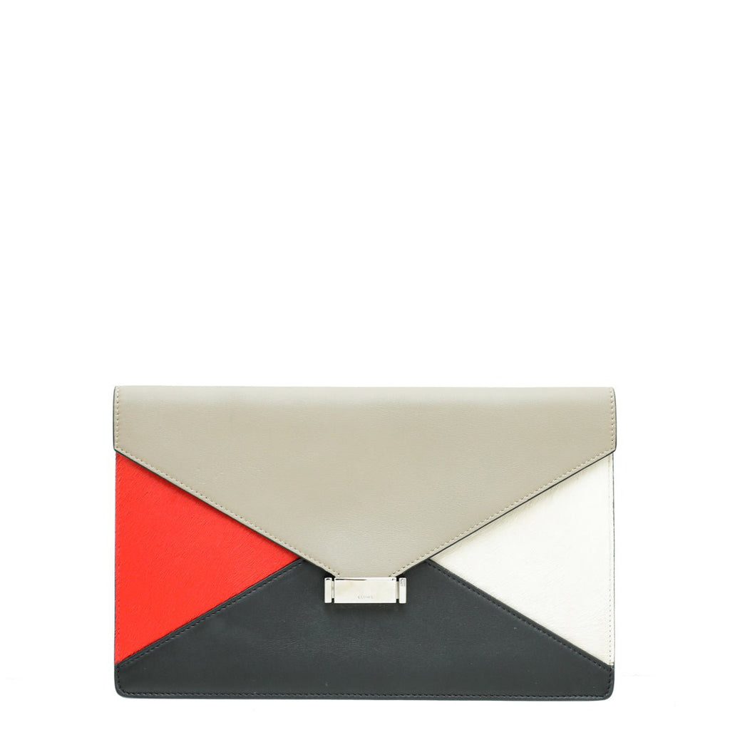 Celine Multicolor Diamond Medium Clutch
