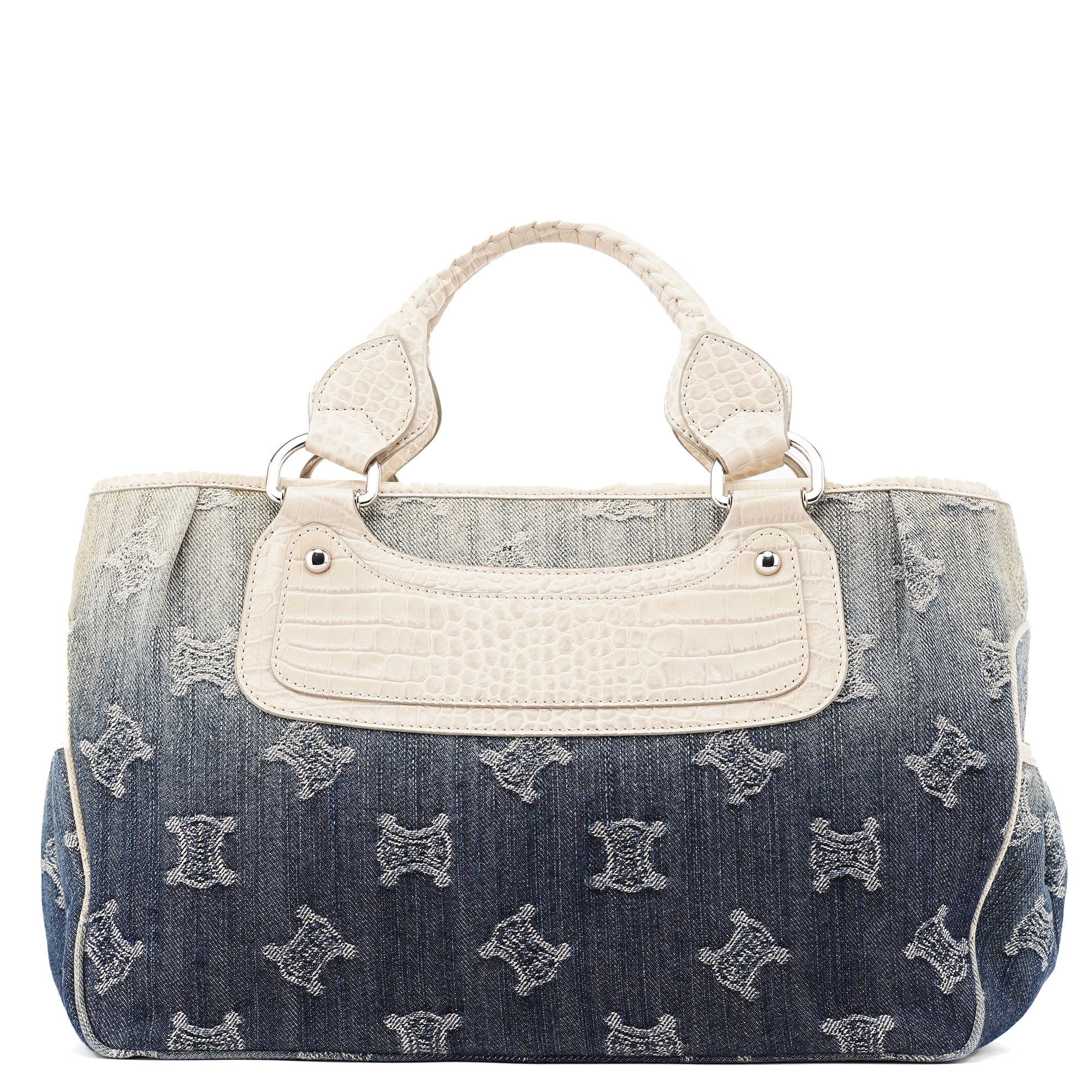 Navy Denim Gradient Triomphe Tote