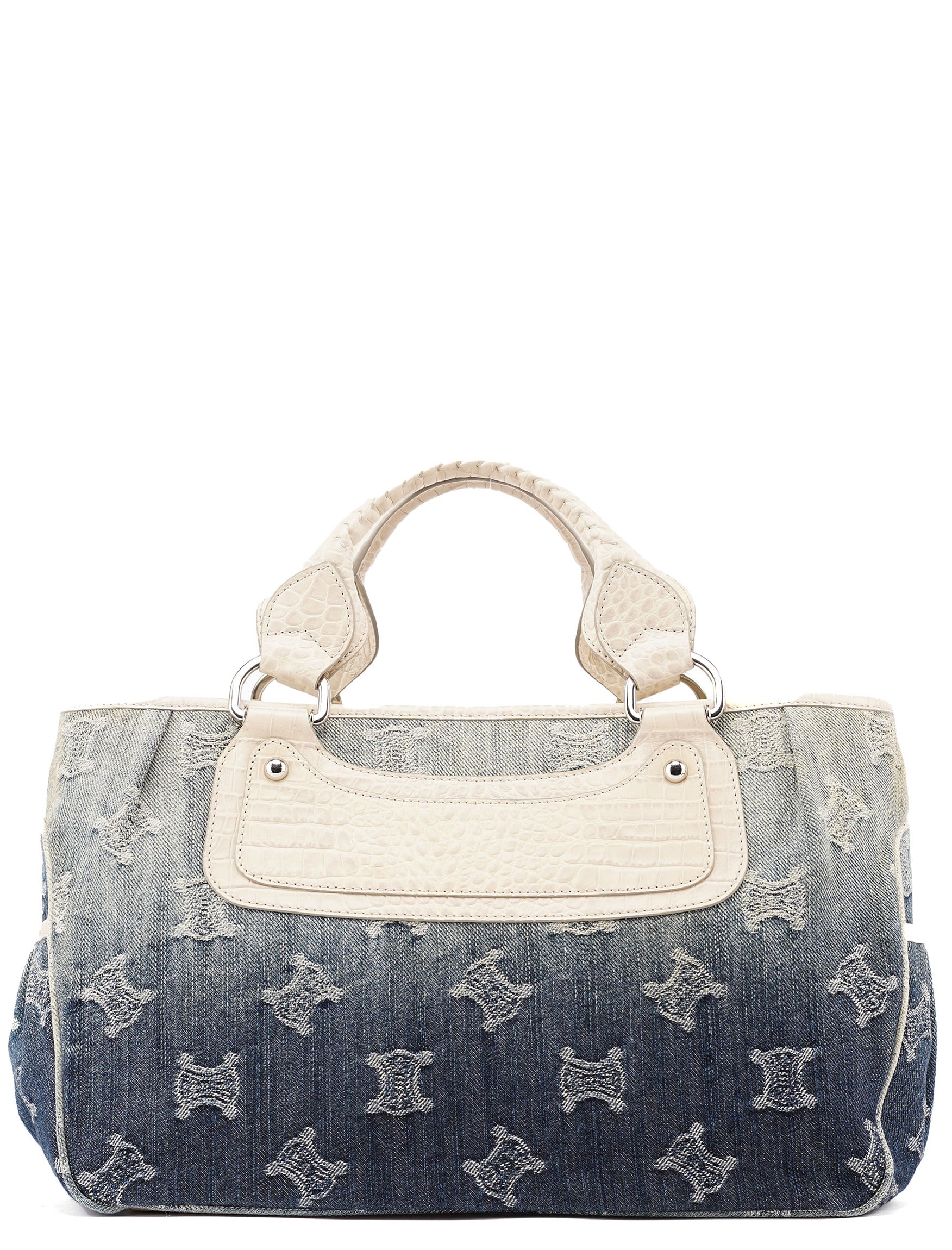 Navy Denim Gradient Triomphe Tote