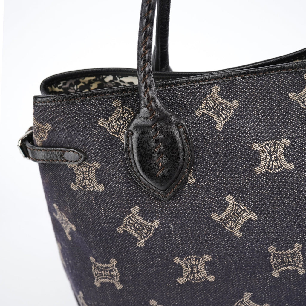 Navy Denim Macadam Tote Bag