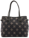 Navy Denim Macadam Tote Bag