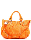 Orange Leather Pillow 2-Way Bag
