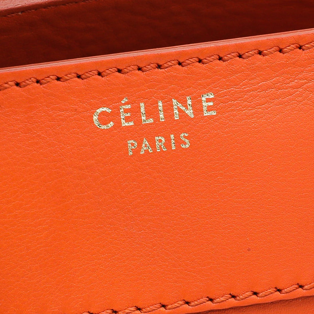 Celine Orange Mini Luggage Bag