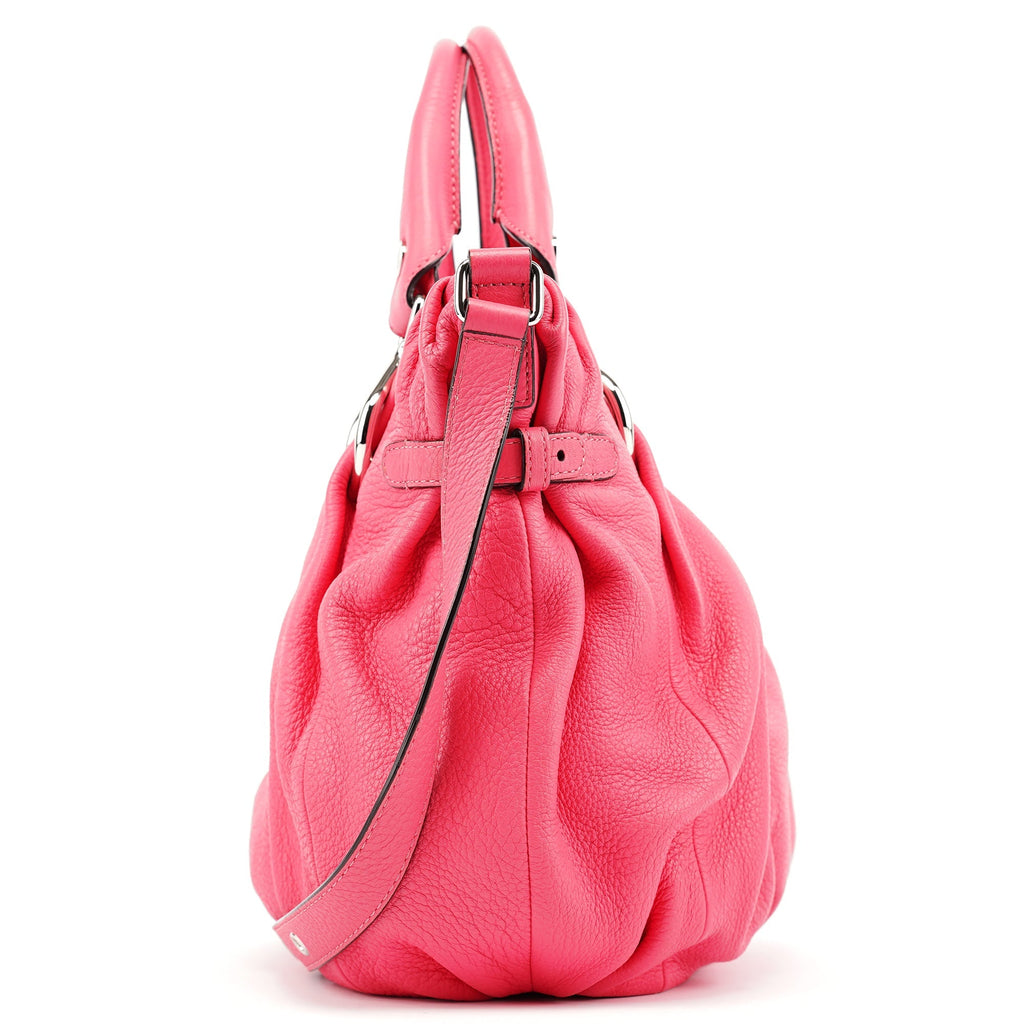 Pink Leather Pillow 2-Way Tote Bag