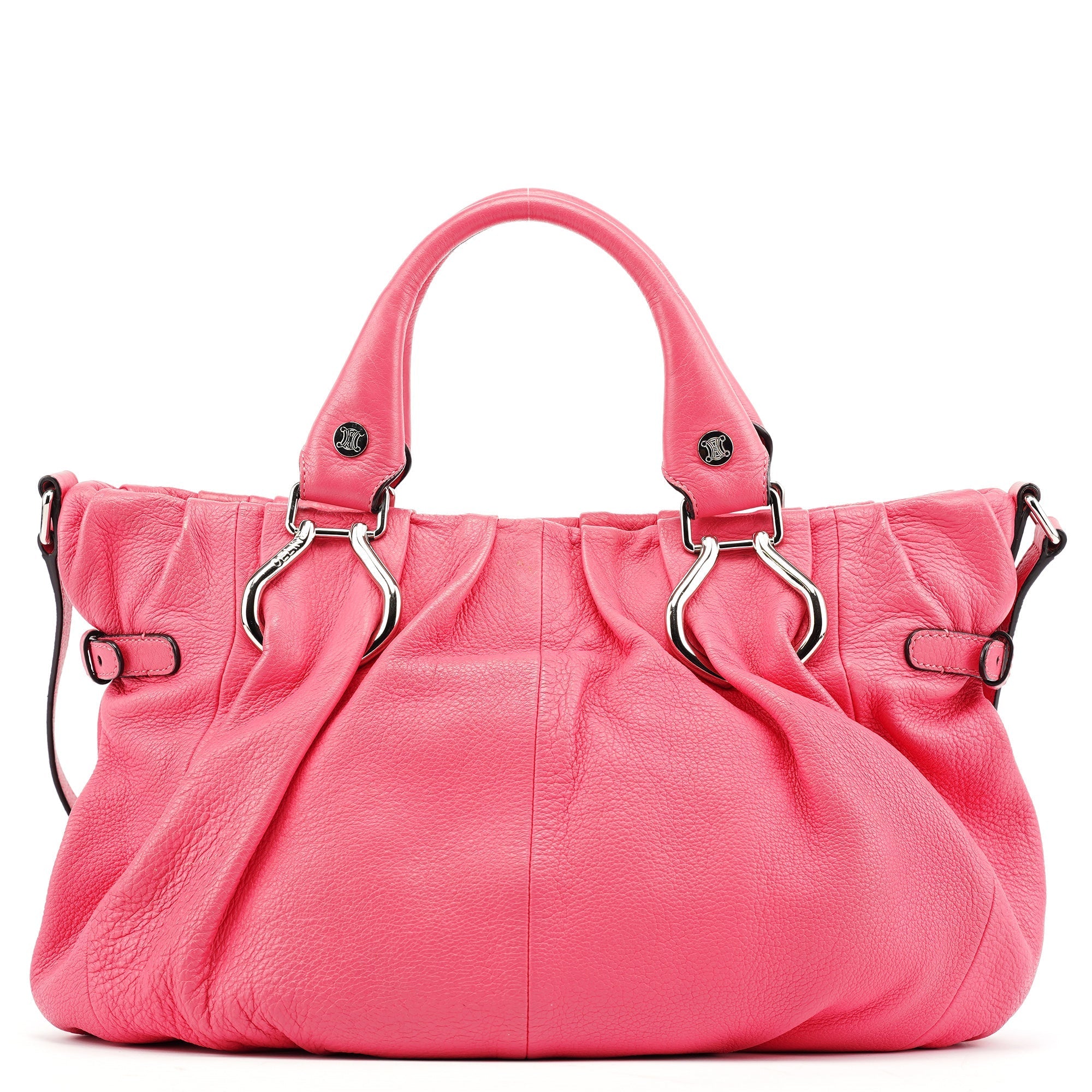 Pink Leather Pillow 2-Way Tote Bag