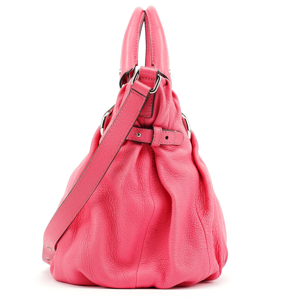 Pink Leather Pillow 2-Way Tote Bag