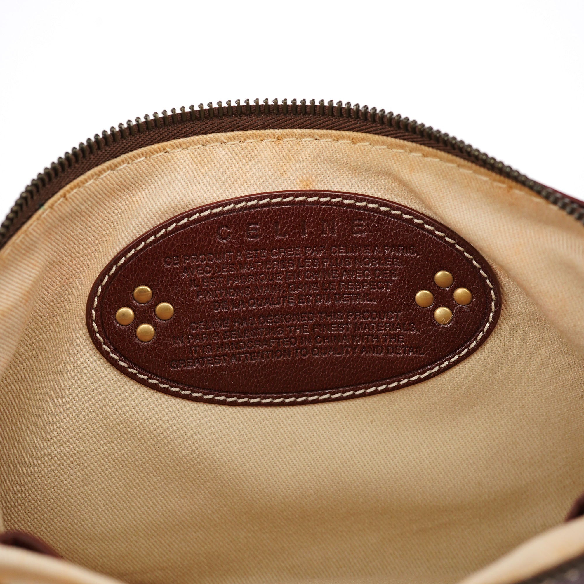 Red Brown Macadam Shoulder Bag