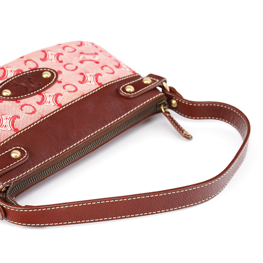 Red Brown Macadam Shoulder Bag