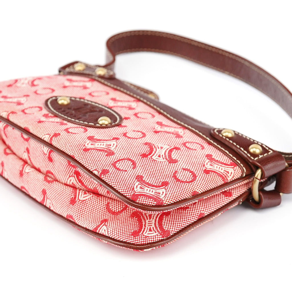 Red Brown Macadam Shoulder Bag