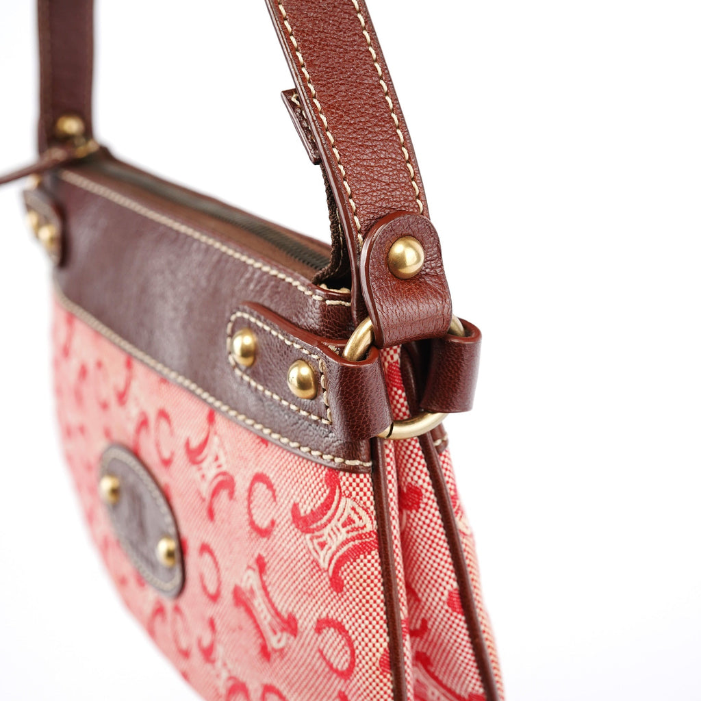 Red Brown Macadam Shoulder Bag
