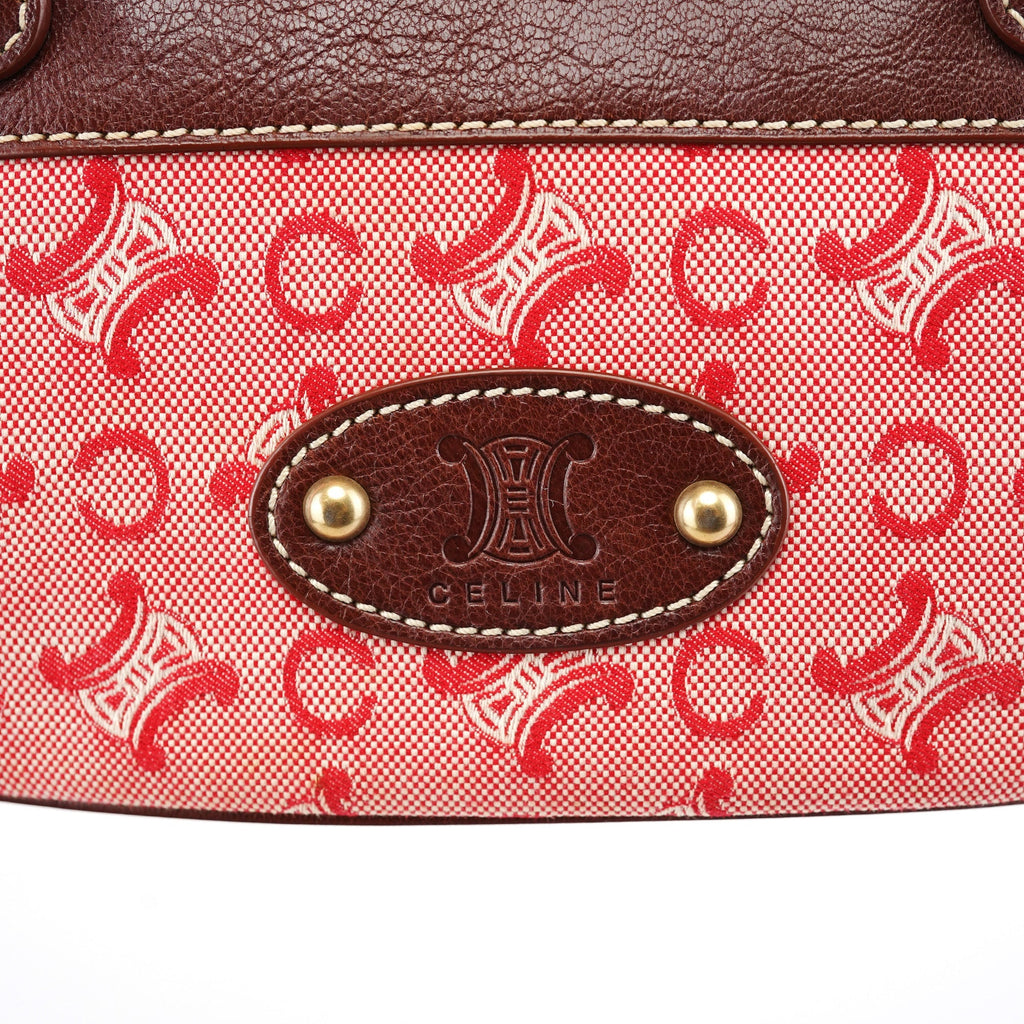 Red Brown Macadam Shoulder Bag