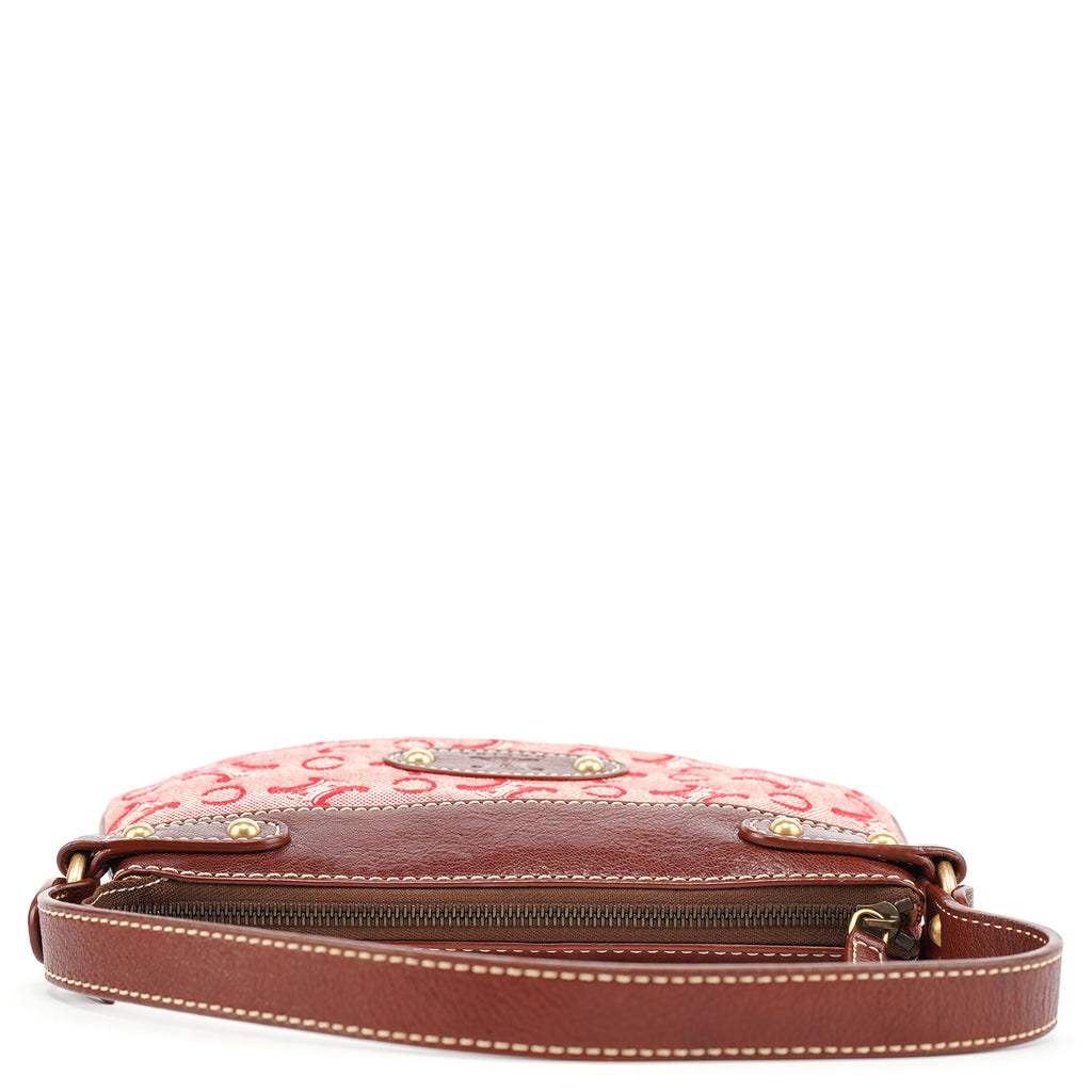 Red Brown Macadam Shoulder Bag