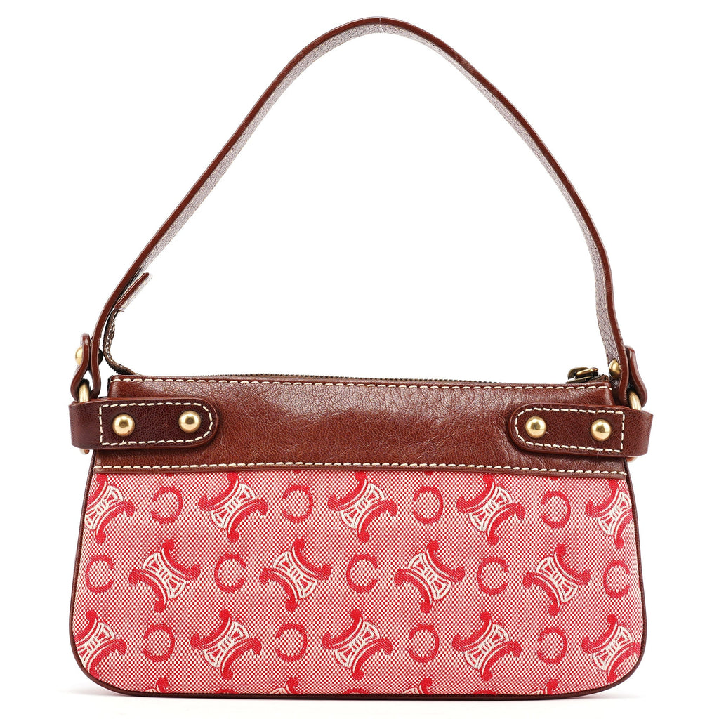 Red Brown Macadam Shoulder Bag