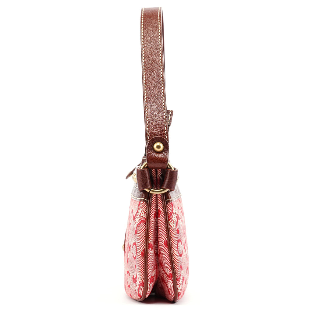 Red Brown Macadam Shoulder Bag