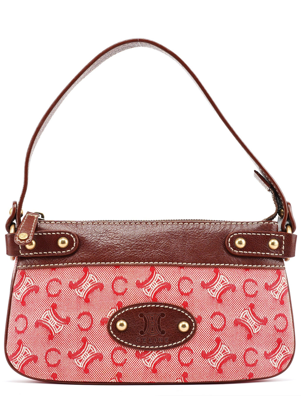 Red Brown Macadam Shoulder Bag